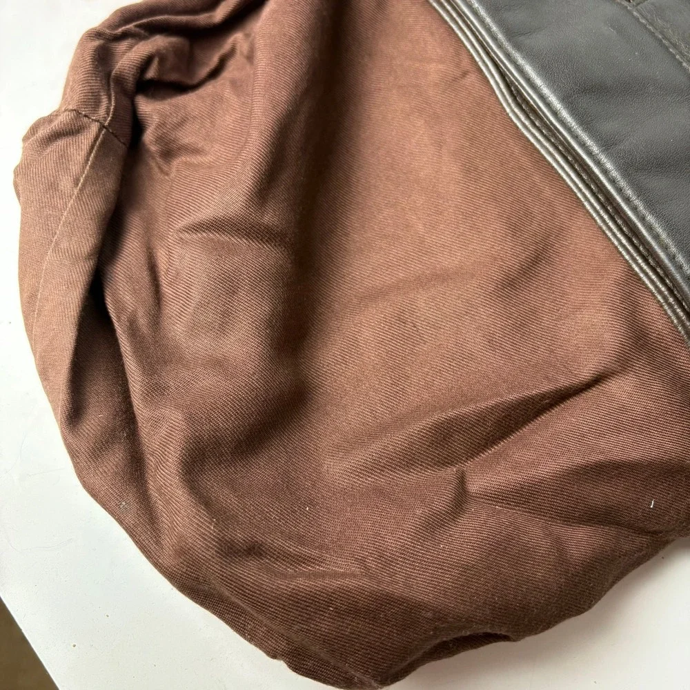 Vintage Shafmaster Leather‎ Loft Dark Brown Shoulder Bag Crossbody Tassel Accent